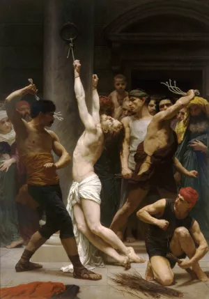 The Flagellation of Our Lord Jesus Christ by William Bouguereau Oil Painting