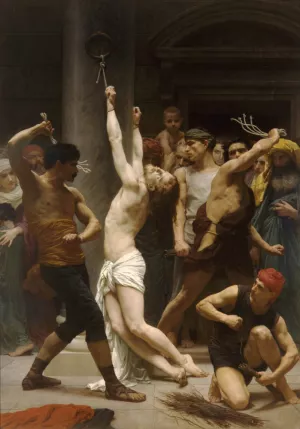The Flagellation of Our Lord Jesus Christ by William-Adolphe Bouguereau Oil Painting