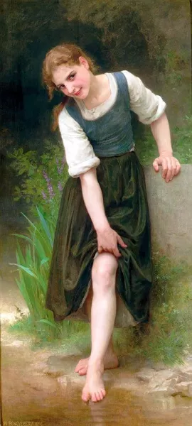 The Ford by William-Adolphe Bouguereau Oil Painting