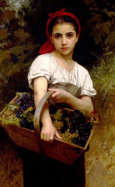 Main Product Photo of The Grape Picker Painting by William-Adolphe Bouguereau