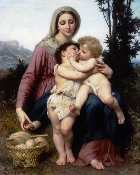 Main Product Photo of The Holy Family Painting by William-Adolphe Bouguereau