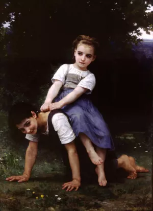 The Horseback Ride painting by William-Adolphe Bouguereau