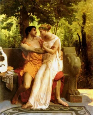 The Idyll by William-Adolphe Bouguereau Oil Painting
