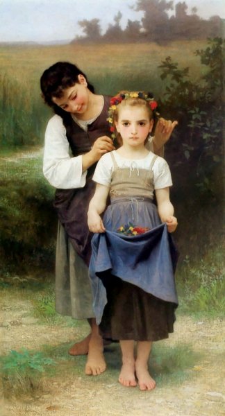The Jewel of the Fields by William-Adolphe Bouguereau - Hand-Painted Oil Painting Reproduction