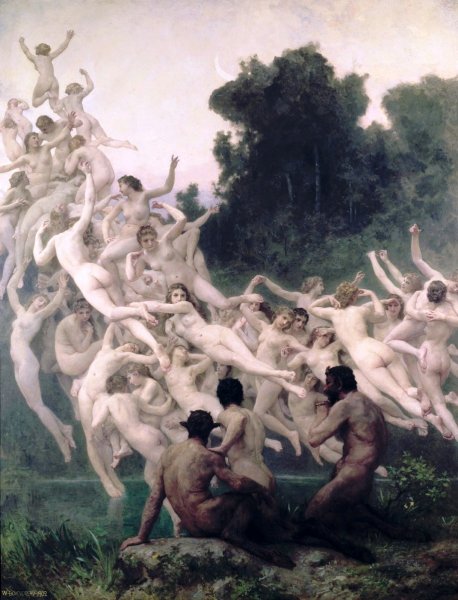 Main Product Photo of The Oreads Painting by William-Adolphe Bouguereau