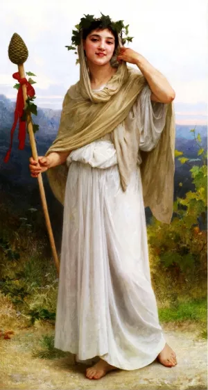 The Priestess of Bacchus by William-Adolphe Bouguereau - Oil Painting Reproduction