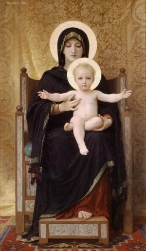 The Seated Madonna by William-Adolphe Bouguereau - Oil Painting Reproduction