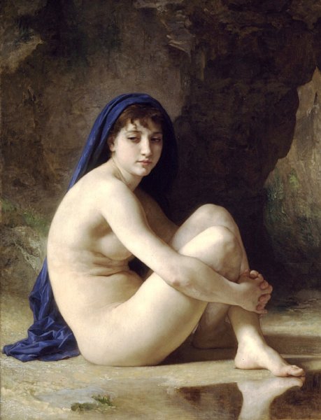 Main Product Photo of The Seated Nude
 Painting by William-Adolphe Bouguereau