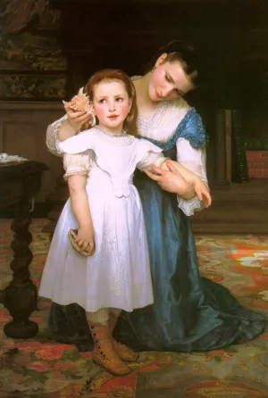 The Shell by William-Adolphe Bouguereau - Oil Painting Reproduction