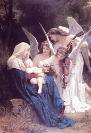 The Virgin with Angels by William-Adolphe Bouguereau - Oil Painting Reproduction