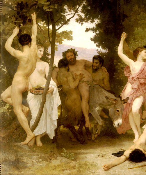 Main Product Photo of The Youth of Bacchus Left Detail Painting by William-Adolphe Bouguereau