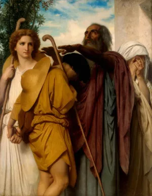 Tobias Saying Farewell to His Father by William-Adolphe Bouguereau Oil Painting