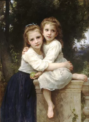 Two Sisters by William-Adolphe Bouguereau Oil Painting