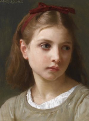 Une petite fille by William Bouguereau Oil Painting