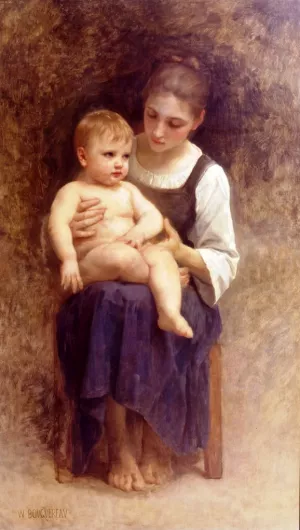 Unfinished Painting by William-Adolphe Bouguereau Oil Painting