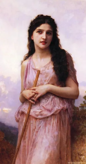 Waiting by William-Adolphe Bouguereau Oil Painting