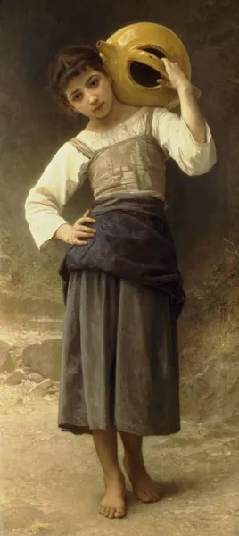 Young Girl Going To The Fountain by William-Adolphe Bouguereau Oil Painting