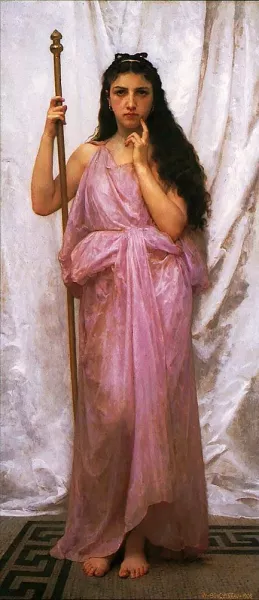 Young Priestess by William-Adolphe Bouguereau Oil Painting