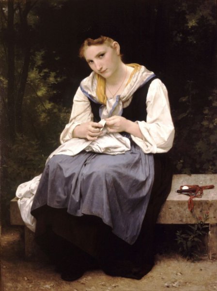 Main Product Photo of Young Worker Painting by William-Adolphe Bouguereau