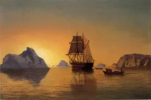 An Arctic Scene by William Bradford - Oil Painting Reproduction