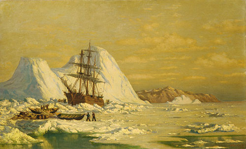 An Incident of Whaling by William Bradford - Hand-Painted Oil Painting Reproduction