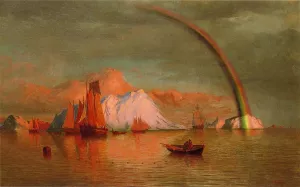 Arctic Sunset with Rainbow by William Bradford - Oil Painting Reproduction