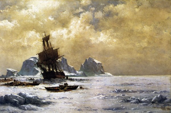 Main Product Photo of Caught in the Ice Painting by William Bradford