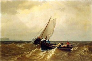 Fishing Boat in the Bay of Fundy by William Bradford Oil Painting
