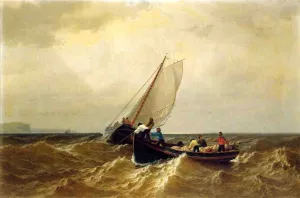 Fishing Boat in the Bay of Fundy by William Bradford - Oil Painting Reproduction