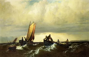 Fishing Boats on the Bay of Fundy Oil painting by William Bradford