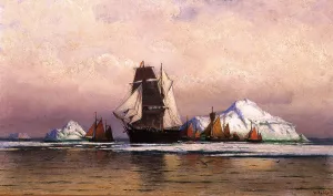Fishing Fleet Off Labrador by William Bradford - Oil Painting Reproduction