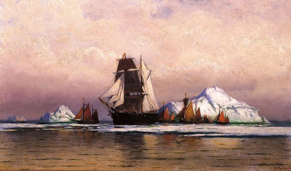 Fishing Fleet Off Labrador by William Bradford - Hand-Painted Oil Painting Reproduction