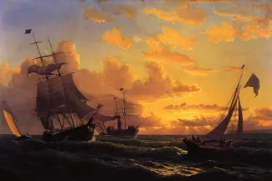 Fresh Breeze of Sandy Hook by William Bradford - Oil Painting Reproduction