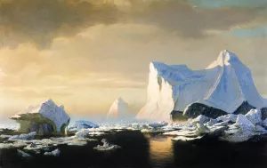 Icebergs in the Arctic painting by William Bradford