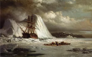 Icebound Ship by William Bradford - Oil Painting Reproduction