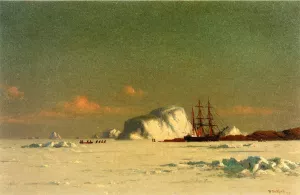 In the Arctic by William Bradford - Oil Painting Reproduction
