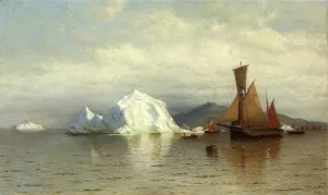 Labrador Fishing Boats Near Cape Charles painting by William Bradford