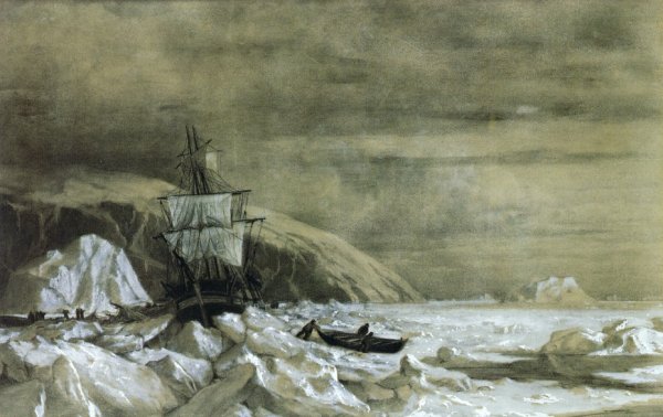 Locked In - Baffin Bay by William Bradford - Hand-Painted Oil Painting Reproduction