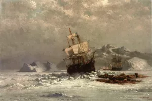 Locked in Ice by William Bradford - Oil Painting Reproduction