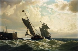Making Harbor by William Bradford Oil Painting