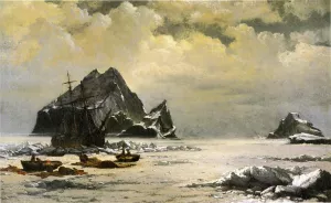 Morning on the Artic Ice Fields Oil painting by William Bradford