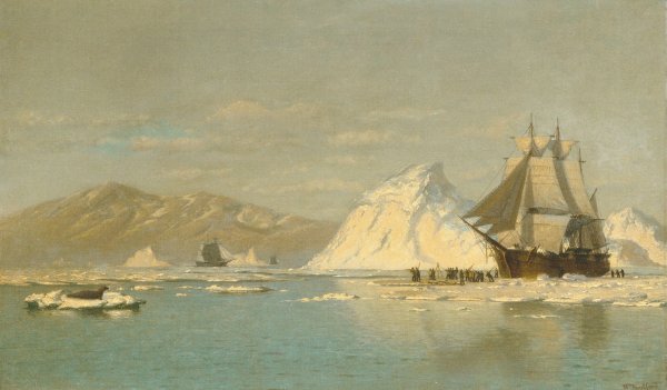 Off Greenland—Whaler Seeking Open Water by William Bradford - Hand-Painted Oil Painting Reproduction