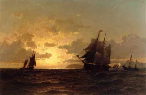 Return of the Whales by William Bradford - Oil Painting Reproduction