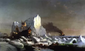 Sealers Crushed by Icebergs by William Bradford - Oil Painting Reproduction