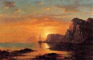 Seascape: Cliffs at Sunset