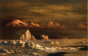 Ship and Icebergs by William Bradford - Oil Painting Reproduction