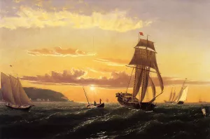 Sunrise on the Bay of Fundy by William Bradford - Oil Painting Reproduction