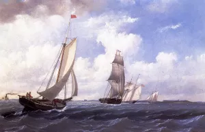 The ' Mary' of Boston Returning to Port by William Bradford - Oil Painting Reproduction