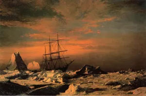 The 'Panther' among the Icebergs in Melville Bay painting by William Bradford
