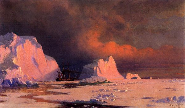 The 'Panther' in Melville Bay by William Bradford - Hand-Painted Oil Painting Reproduction